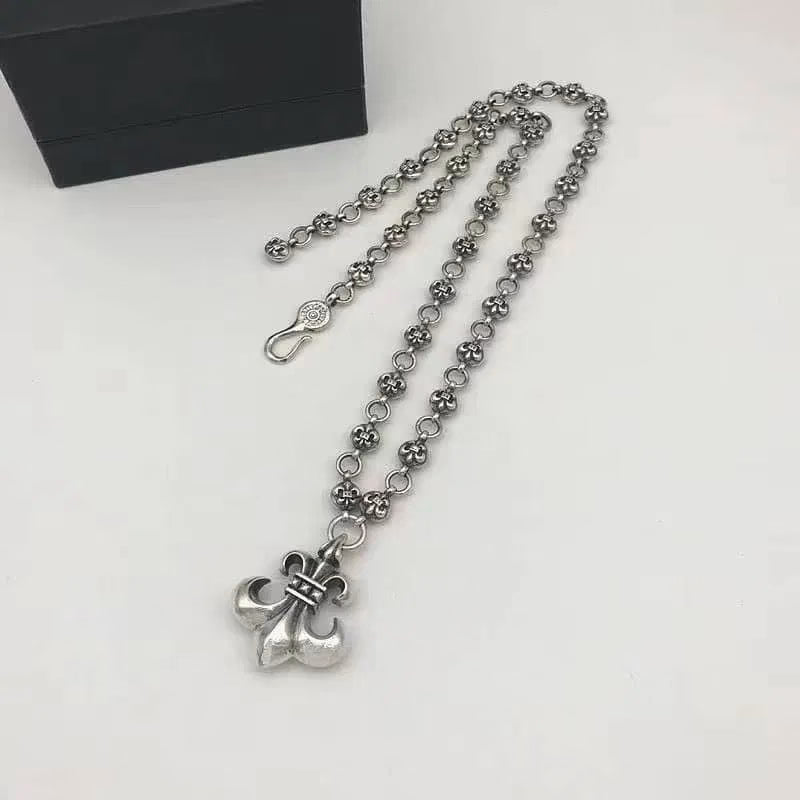 クロム ハーツ CH フルール・ド・リス フラワー チェーン ネックレス